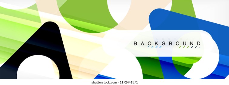 Fondo geométrico abstracto. Triángulos superpuestos modernos. Formas de color inusuales para el mensaje. Presentación empresarial o tecnológica, plantilla de portada de aplicaciones