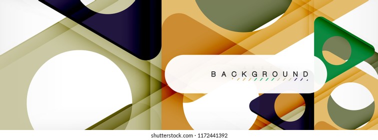 Abstrakter geometrischer Hintergrund. Moderne, sich überlappende Dreiecke. Ungewöhnliche Farbformen für Ihre Nachricht. Business- oder Technologiepräsentation, App-Titelvorlage
