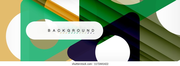 Abstract geometric background. Modern overlapping triangles. Unusual color shapes for your message. Business or tech presentation, app cover template