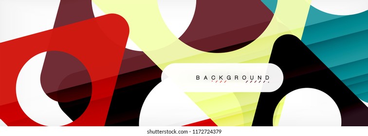 Abstract geometric background. Modern overlapping triangles. Unusual color shapes for your message. Business or tech presentation, app cover template