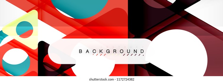 Fondo geométrico abstracto. Triángulos superpuestos modernos. Formas de color inusuales para el mensaje. Presentación empresarial o tecnológica, plantilla de portada de aplicaciones