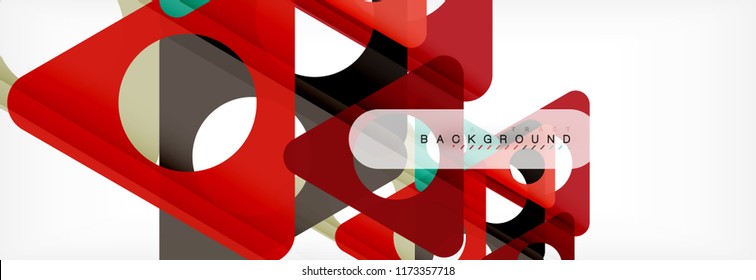 Abstract geometric background. Modern overlapping triangles. Unusual color shapes for your message. Business or tech presentation, app cover template