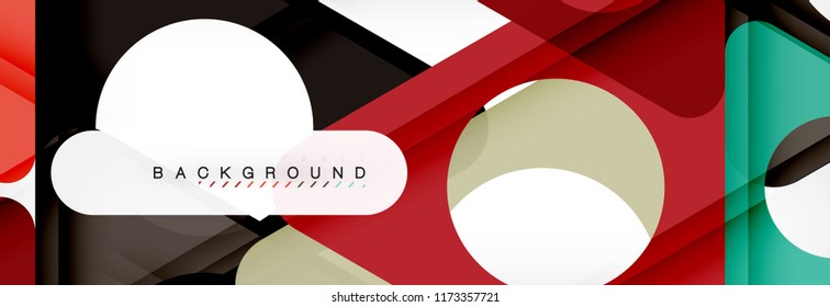 Abstract geometric background. Modern overlapping triangles. Unusual color shapes for your message. Business or tech presentation, app cover template