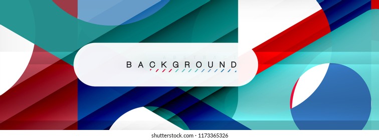 Abstrakter geometrischer Hintergrund. Moderne, sich überlappende Dreiecke. Ungewöhnliche Farbformen für Ihre Nachricht. Business- oder Technologiepräsentation, App-Titelvorlage