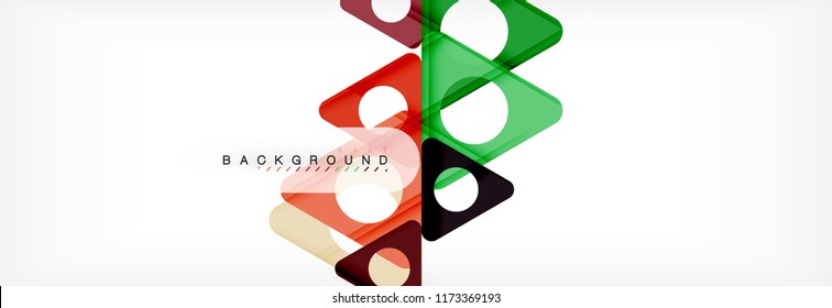 Fondo geométrico abstracto. Triángulos superpuestos modernos. Formas de color inusuales para el mensaje. Presentación empresarial o tecnológica, plantilla de portada de aplicaciones