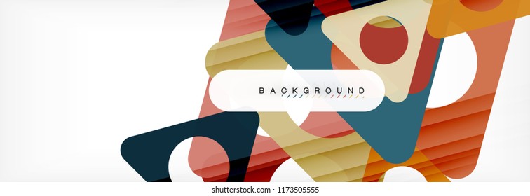 Abstract geometric background. Modern overlapping triangles. Unusual color shapes for your message. Business or tech presentation, app cover template