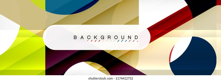 Abstract geometric background. Modern overlapping triangles. Unusual color shapes for your message. Business or tech presentation, app cover template