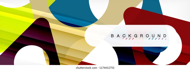 Abstract geometric background. Modern overlapping triangles. Unusual color shapes for your message. Business or tech presentation, app cover template