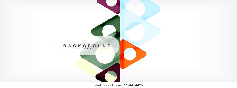 Abstract geometric background. Modern overlapping triangles. Unusual color shapes for your message. Business or tech presentation, app cover template