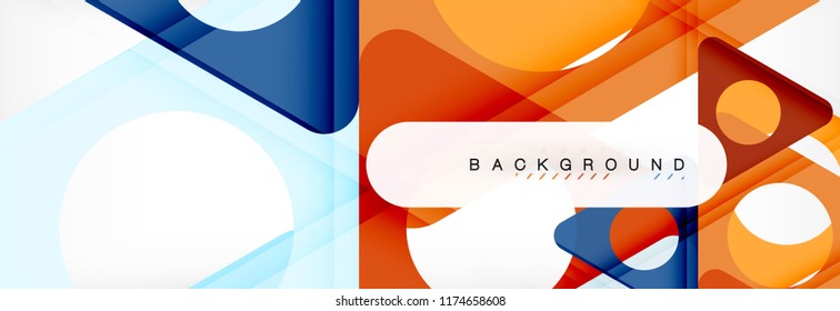 Fondo geométrico abstracto. Triángulos superpuestos modernos. Formas de color inusuales para el mensaje. Presentación empresarial o tecnológica, plantilla de portada de aplicaciones