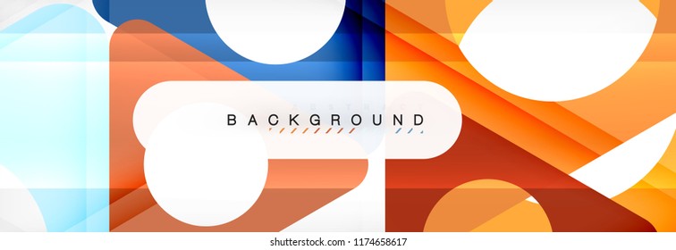 Abstract geometric background. Modern overlapping triangles. Unusual color shapes for your message. Business or tech presentation, app cover template