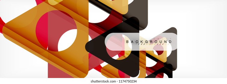 Abstract geometric background. Modern overlapping triangles. Unusual color shapes for your message. Business or tech presentation, app cover template