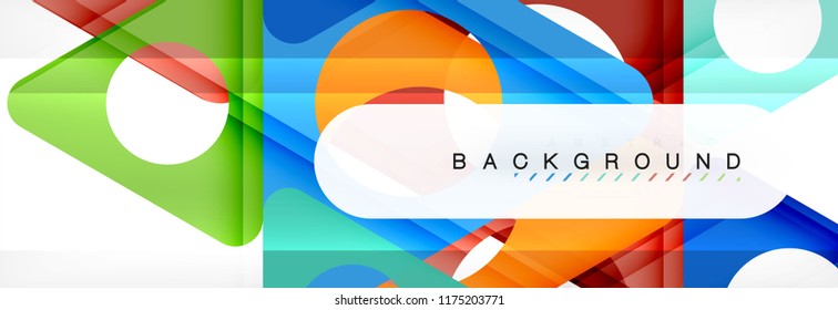 Abstract geometric background. Modern overlapping triangles. Unusual color shapes for your message. Business or tech presentation, app cover template