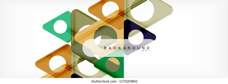 Abstract geometric background. Modern overlapping triangles. Unusual color shapes for your message. Business or tech presentation, app cover template