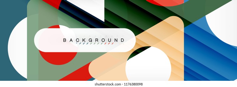 Abstract geometric background. Modern overlapping triangles. Unusual color shapes for your message. Business or tech presentation, app cover template