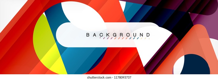 Abstract geometric background. Modern overlapping triangles. Unusual color shapes for your message. Business or tech presentation, app cover template