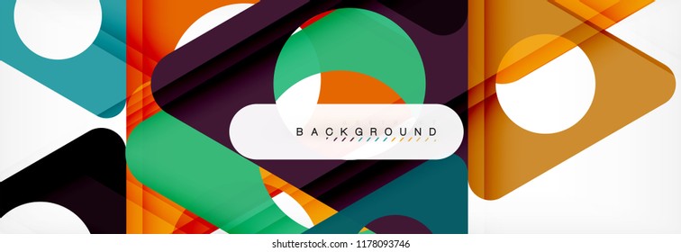 Abstract geometric background. Modern overlapping triangles. Unusual color shapes for your message. Business or tech presentation, app cover template