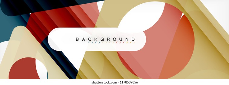 Abstract geometric background. Modern overlapping triangles. Unusual color shapes for your message. Business or tech presentation, app cover template