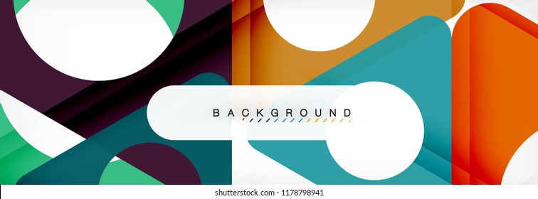 Abstract geometric background. Modern overlapping triangles. Unusual color shapes for your message. Business or tech presentation, app cover template