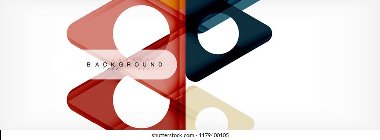 Abstract geometric background. Modern overlapping triangles. Unusual color shapes for your message. Business or tech presentation, app cover template