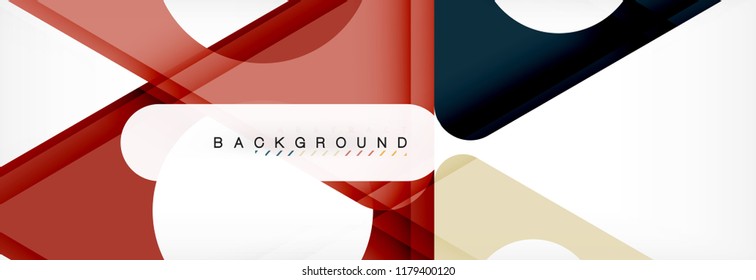 Abstract geometric background. Modern overlapping triangles. Unusual color shapes for your message. Business or tech presentation, app cover template