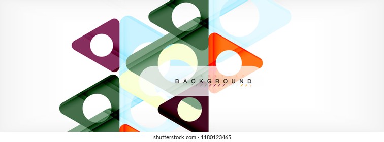 Abstract geometric background. Modern overlapping triangles. Unusual color shapes for your message. Business or tech presentation, app cover template