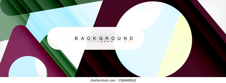 Abstract geometric background. Modern overlapping triangles. Unusual color shapes for your message. Business or tech presentation, app cover template