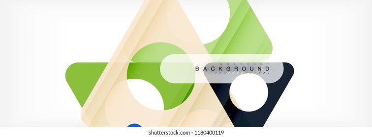 Abstract geometric background. Modern overlapping triangles. Unusual color shapes for your message. Business or tech presentation, app cover template
