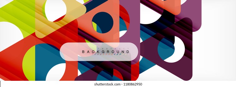 Fondo geométrico abstracto. Triángulos superpuestos modernos. Formas de color inusuales para el mensaje. Presentación empresarial o tecnológica, plantilla de portada de aplicaciones
