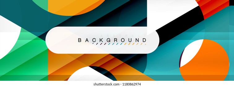 Fondo geométrico abstracto. Triángulos superpuestos modernos. Formas de color inusuales para el mensaje. Presentación empresarial o tecnológica, plantilla de portada de aplicaciones