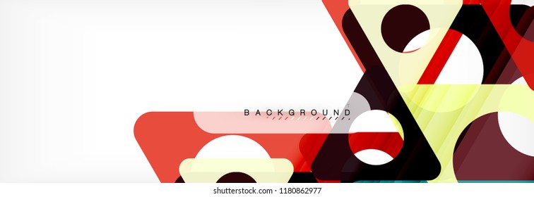 Abstract geometric background. Modern overlapping triangles. Unusual color shapes for your message. Business or tech presentation, app cover template