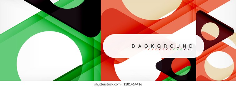 Fondo geométrico abstracto. Triángulos superpuestos modernos. Formas de color inusuales para el mensaje. Presentación empresarial o tecnológica, plantilla de portada de aplicaciones