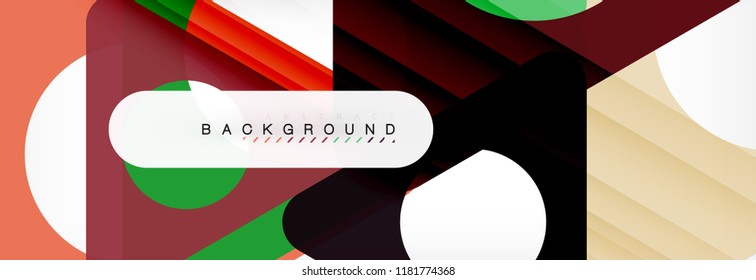 Abstract geometric background. Modern overlapping triangles. Unusual color shapes for your message. Business or tech presentation, app cover template