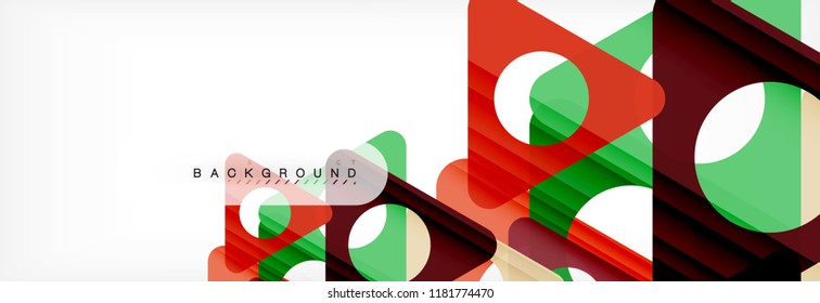 Abstract geometric background. Modern overlapping triangles. Unusual color shapes for your message. Business or tech presentation, app cover template