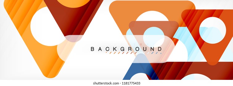 Abstract geometric background. Modern overlapping triangles. Unusual color shapes for your message. Business or tech presentation, app cover template