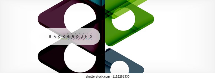Fondo geométrico abstracto. Triángulos superpuestos modernos. Formas de color inusuales para el mensaje. Presentación empresarial o tecnológica, plantilla de portada de aplicaciones