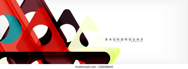 Abstract geometric background. Modern overlapping triangles. Unusual color shapes for your message. Business or tech presentation, app cover template