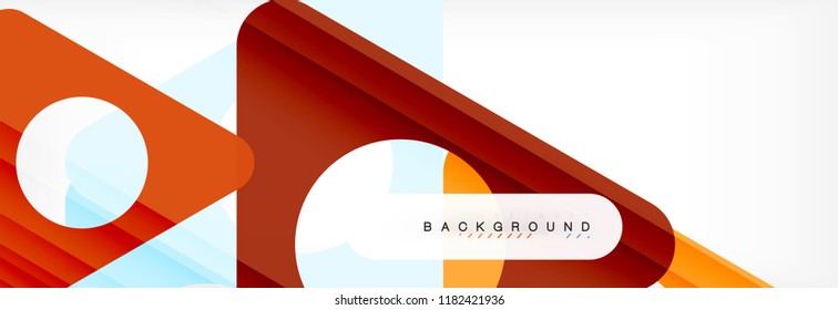 Abstract geometric background. Modern overlapping triangles. Unusual color shapes for your message. Business or tech presentation, app cover template