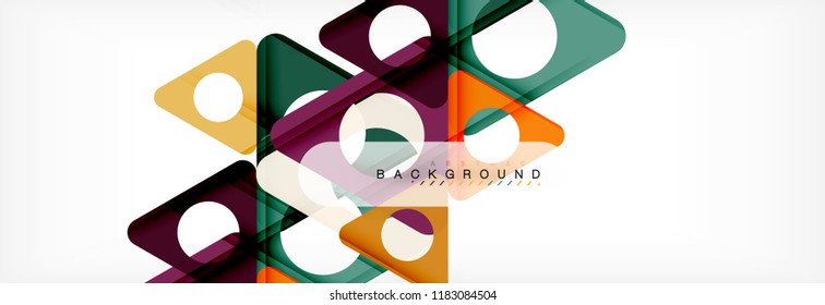 Abstract geometric background. Modern overlapping triangles. Unusual color shapes for your message. Business or tech presentation, app cover template