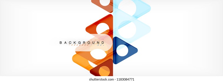 Abstract geometric background. Modern overlapping triangles. Unusual color shapes for your message. Business or tech presentation, app cover template