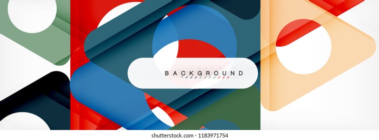 Abstract geometric background. Modern overlapping triangles. Unusual color shapes for your message. Business or tech presentation, app cover template