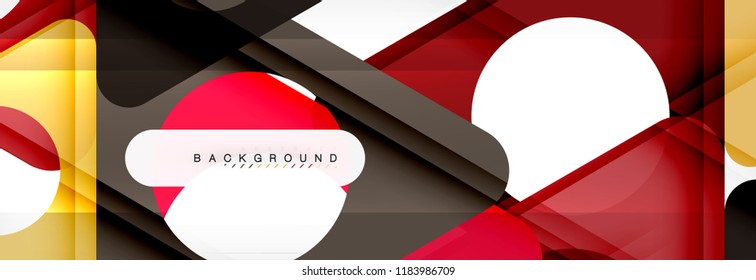 Abstract geometric background. Modern overlapping triangles. Unusual color shapes for your message. Business or tech presentation, app cover template