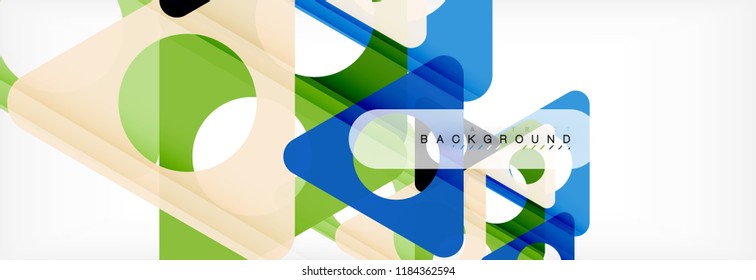 Abstract geometric background. Modern overlapping triangles. Unusual color shapes for your message. Business or tech presentation, app cover template