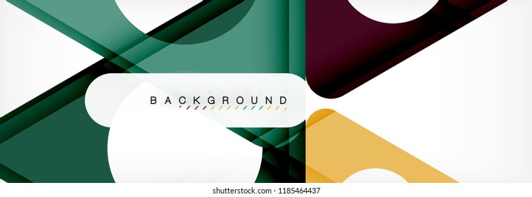 Abstract geometric background. Modern overlapping triangles. Unusual color shapes for your message. Business or tech presentation, app cover template