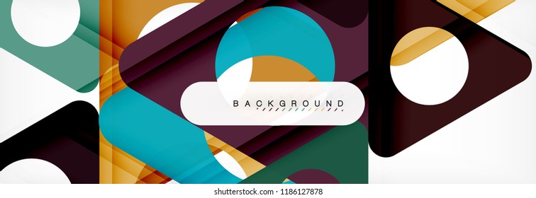 Abstract geometric background. Modern overlapping triangles. Unusual color shapes for your message. Business or tech presentation, app cover template