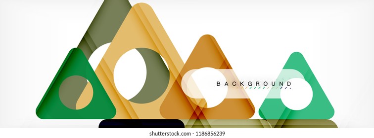 Abstract geometric background. Modern overlapping triangles. Unusual color shapes for your message. Business or tech presentation, app cover template