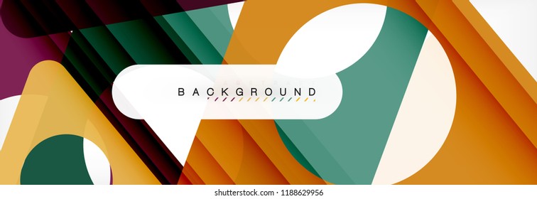 Abstract geometric background. Modern overlapping triangles. Unusual color shapes for your message. Business or tech presentation, app cover template