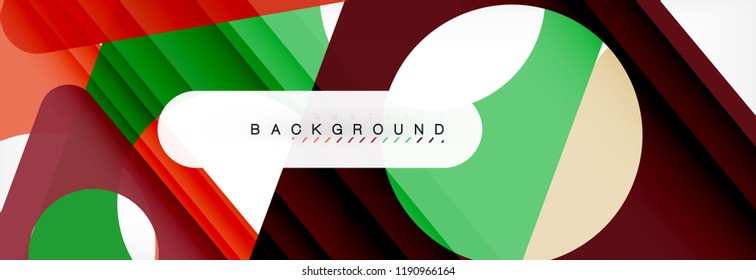 Fondo geométrico abstracto. Triángulos superpuestos modernos. Formas de color inusuales para el mensaje. Presentación empresarial o tecnológica, plantilla de portada de aplicaciones