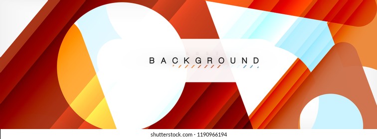 Abstract geometric background. Modern overlapping triangles. Unusual color shapes for your message. Business or tech presentation, app cover template