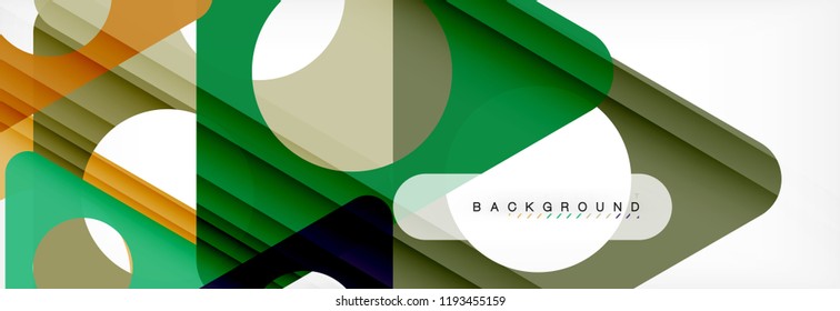 Abstract geometric background. Modern overlapping triangles. Unusual color shapes for your message. Business or tech presentation, app cover template
